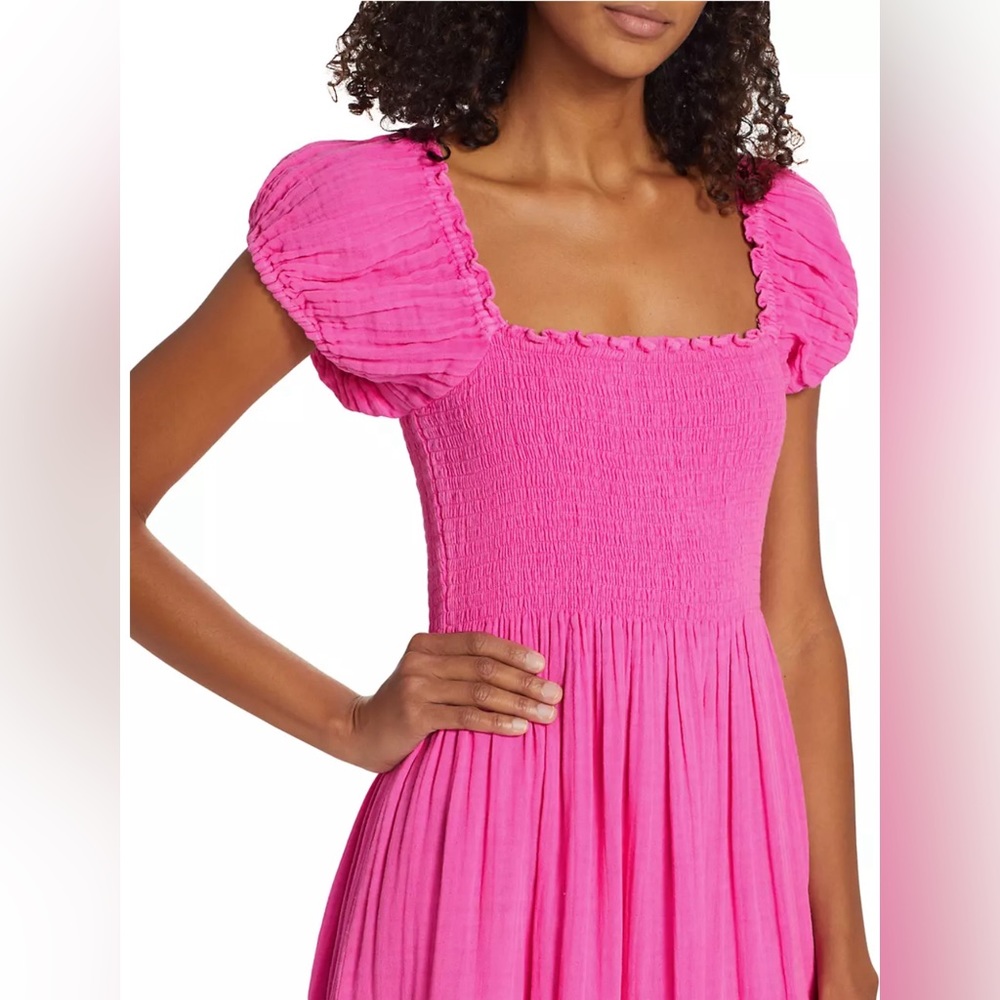 LoveShackFancy 🎀 Barbie Pink Smocked Maxi Dress - Picture 3 of 11